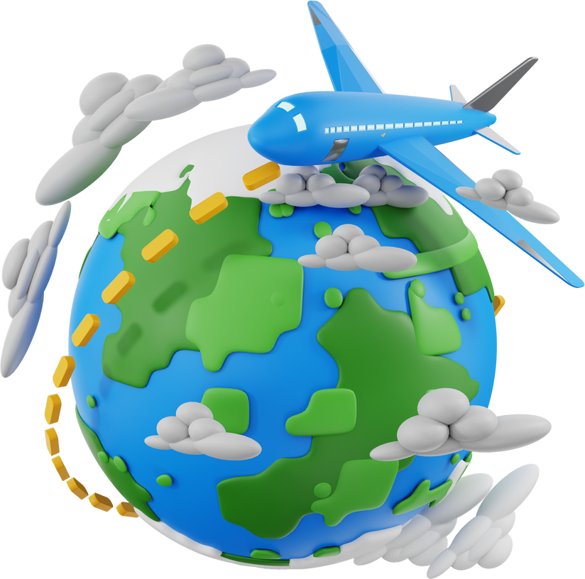 3d render icon Travel Agency